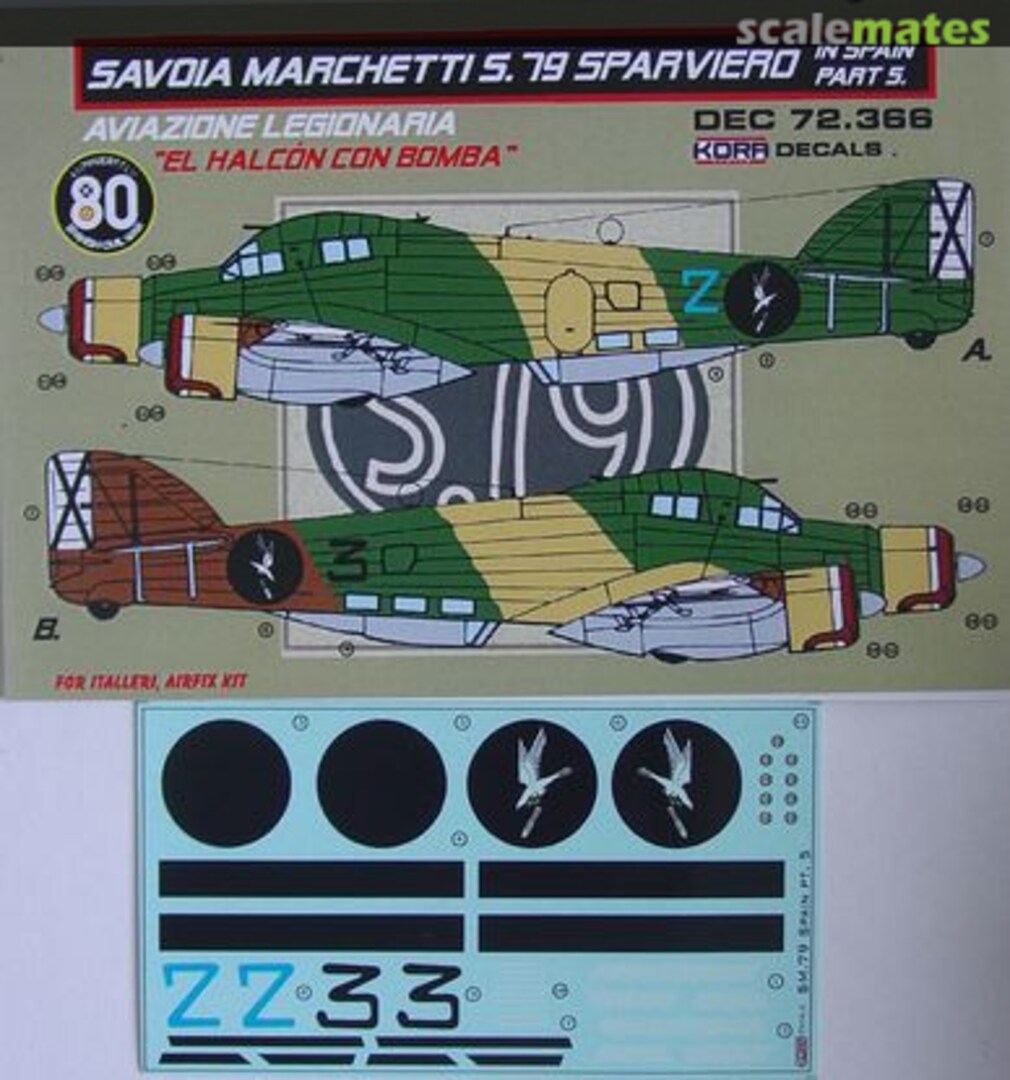 Boxart Savoia Marchetti S.79 Sparviero DEC72366 Kora Models