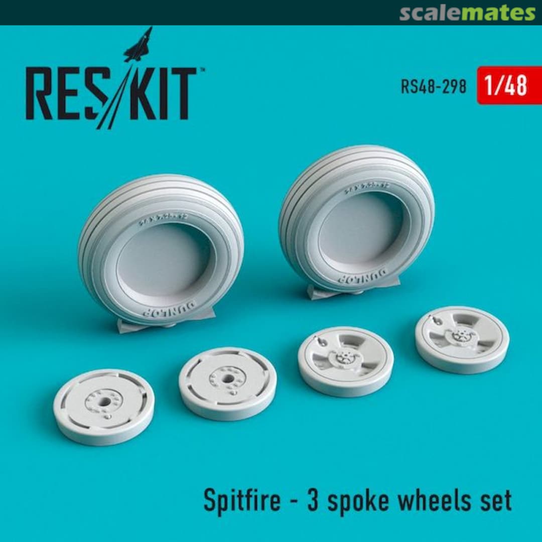 Boxart Spitfire - 3-spoke wheels set RS48-0298 ResKit