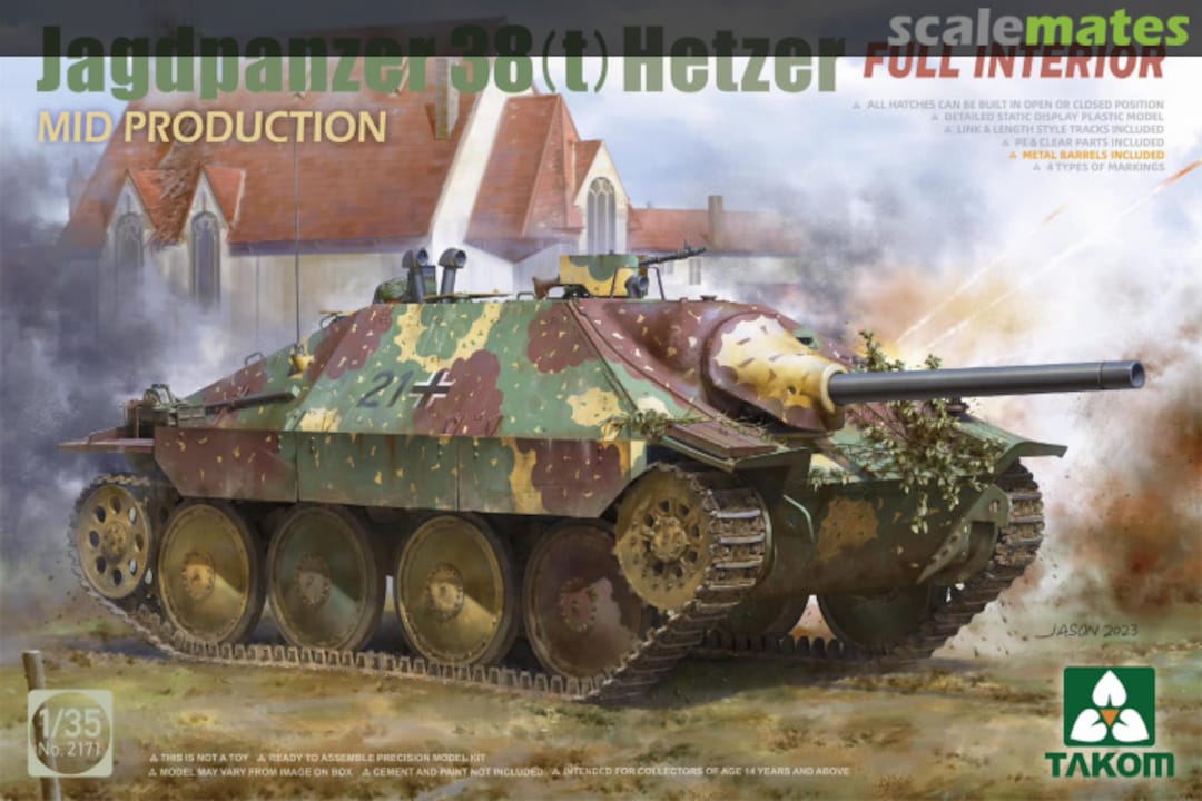 Boxart Jagdpanzer 38(t) Hetzer Mid Production 2171 Takom