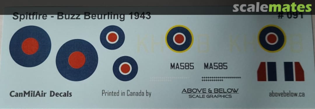 Contents Spitfire Mk IX 091 Above & Below Graphics