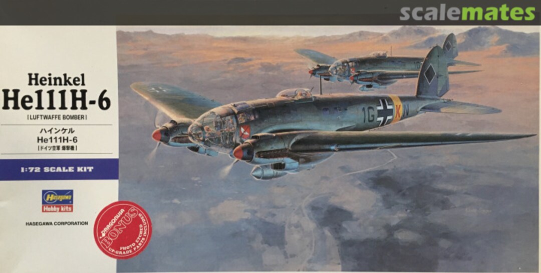 Boxart Heinkel He111H-6 w/ Bonus PE 00551S Hasegawa