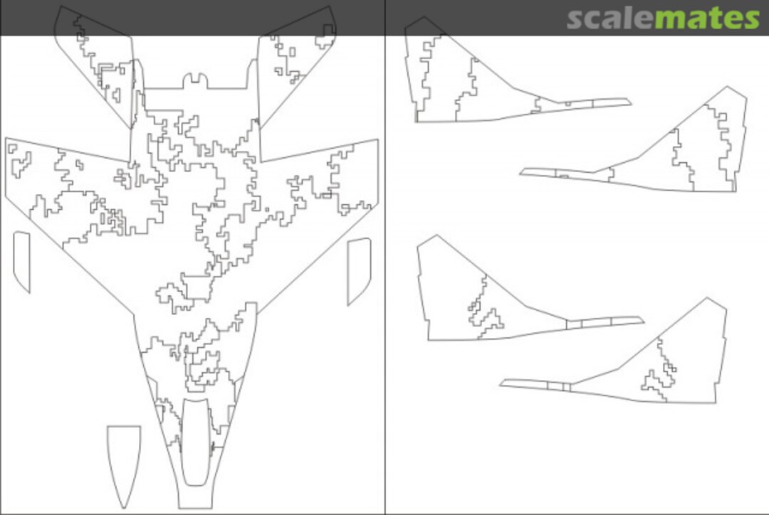 Boxart MiG-29 Digital Camo  Gator Paint Mask