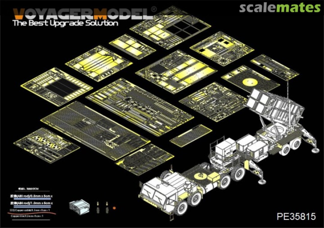 Boxart Modern U.S.Patriot SAM System w/M983 Tractor Basic Parts PE35815 Voyager Model