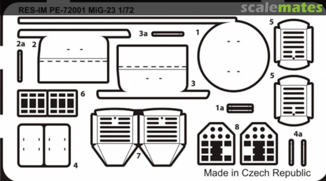 Boxart Mig-23 PE set 7249 RES-IM