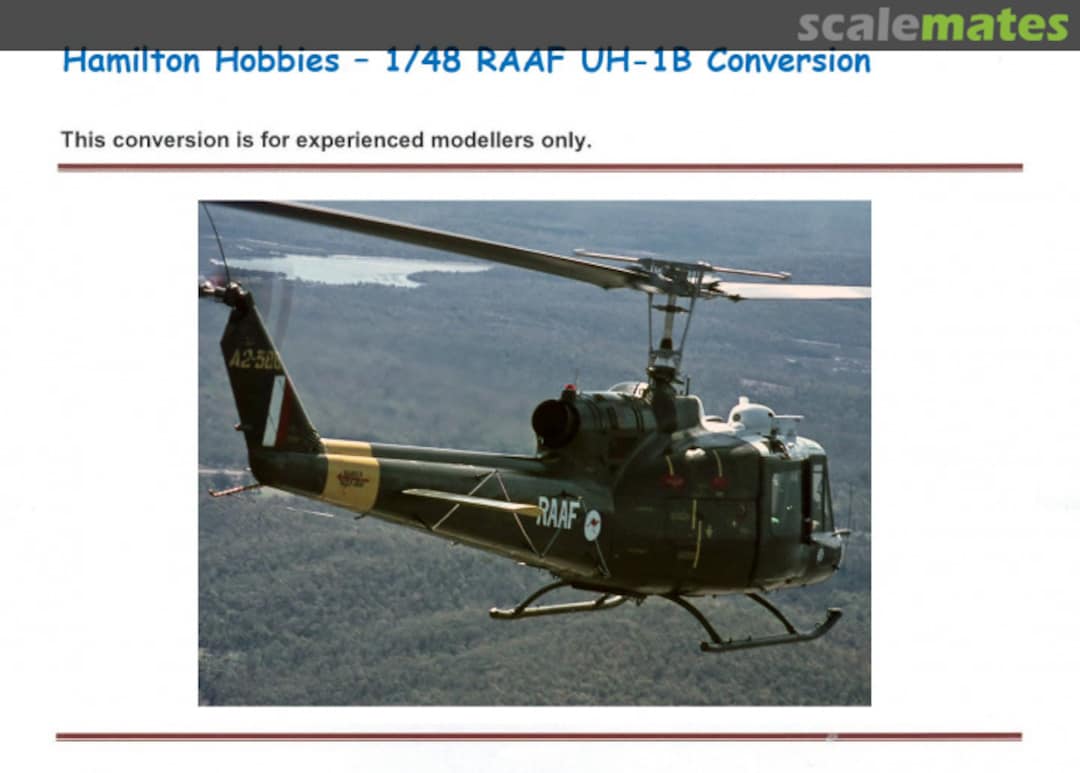 Boxart RAAF UH-1B Conversion - LIMITED EDITION  Hamilton Hobbies