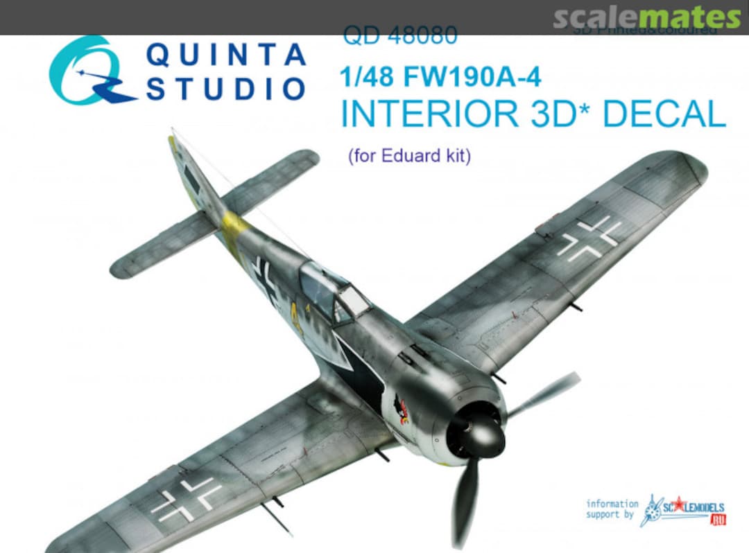 Boxart Fw190A-4 Interior 3D Decal QD48080 Quinta Studio