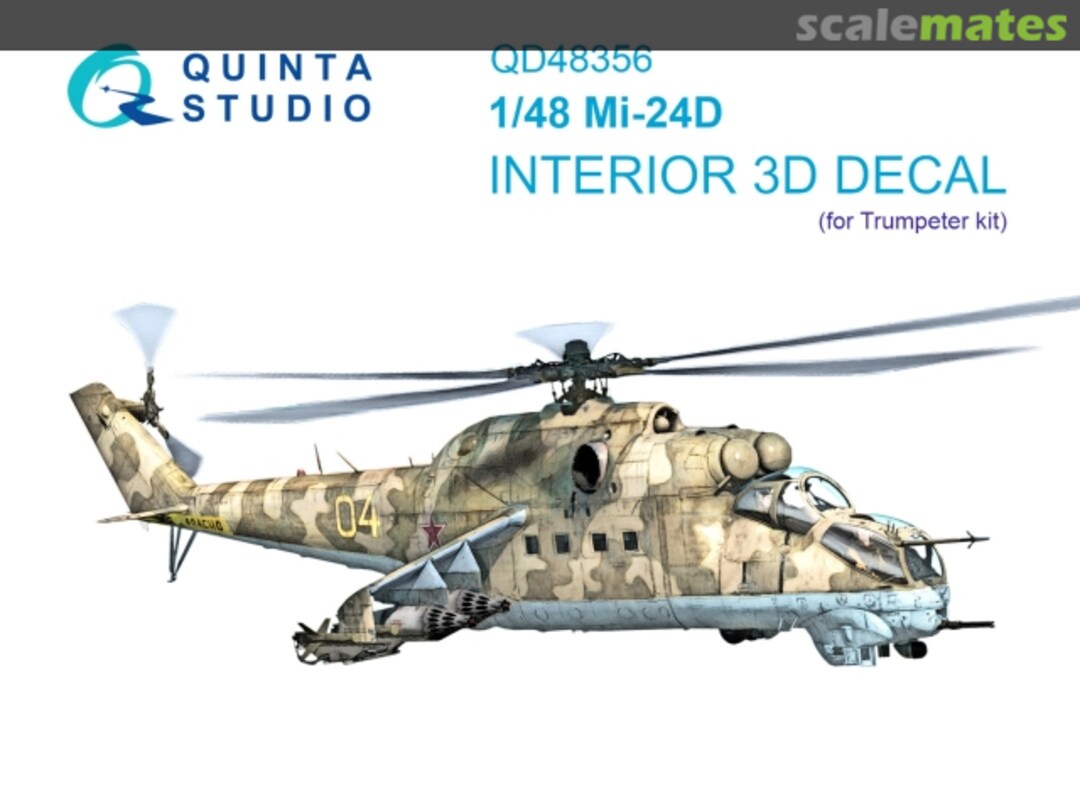 Boxart Mi-24D interior 3D decals QD48356 Quinta Studio