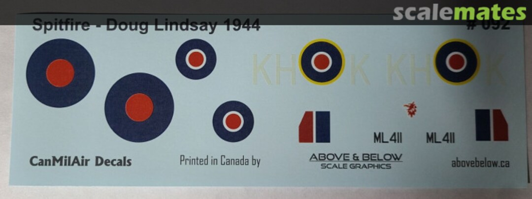 Contents Spitfire Mk IX 092 Above & Below Graphics