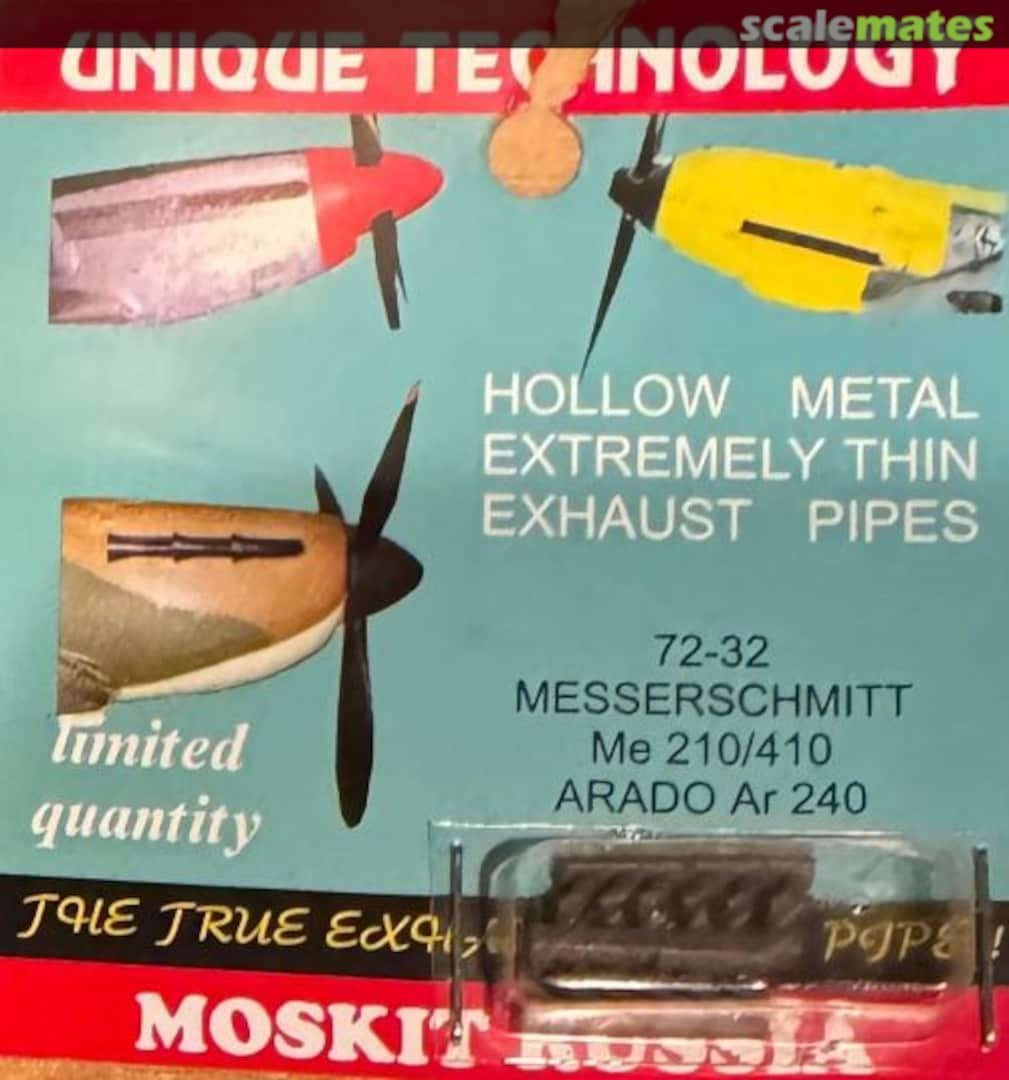 Boxart Messerschmitt Me 210/410 Arado Ar 240 Exhaust 72-32 Moskit