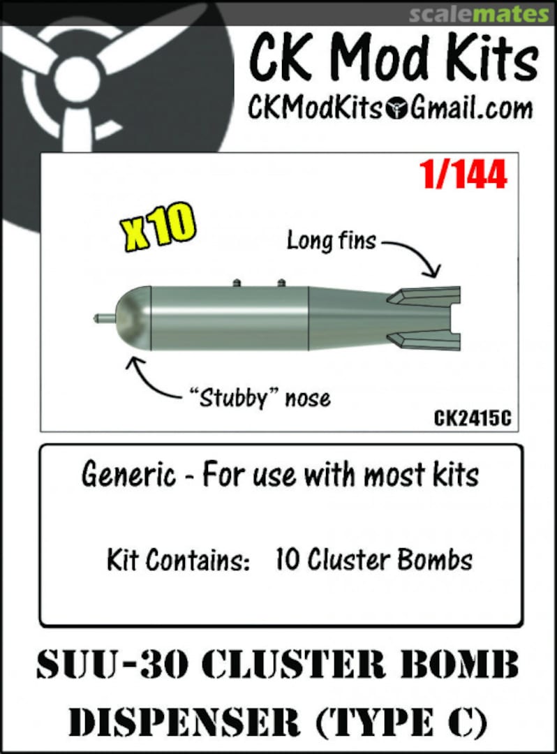 Boxart SUU-30 Cluster Bomb Dispenser (TypeC) CK2415C CK Mod Kits