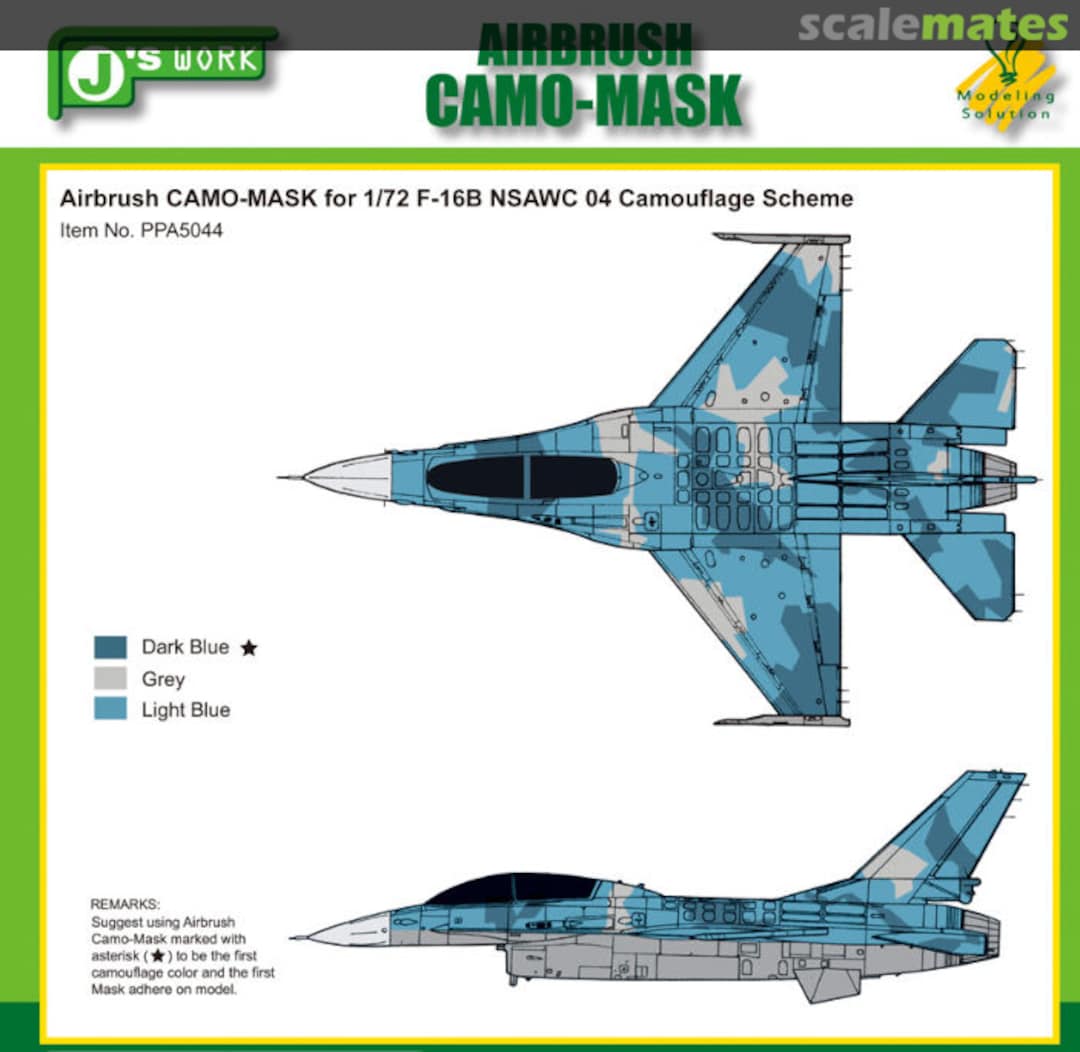 Boxart Marking Mask for F-16B NSAWC 04 Camo PPA5044 J's Work