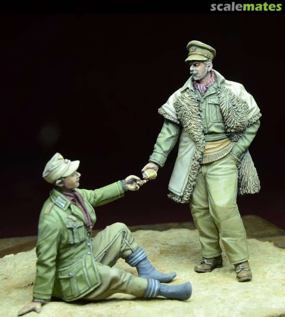 Boxart LRDG Officer & Afrikakorps POW North Africa 1941-43 35058 D-Day Miniature Studio