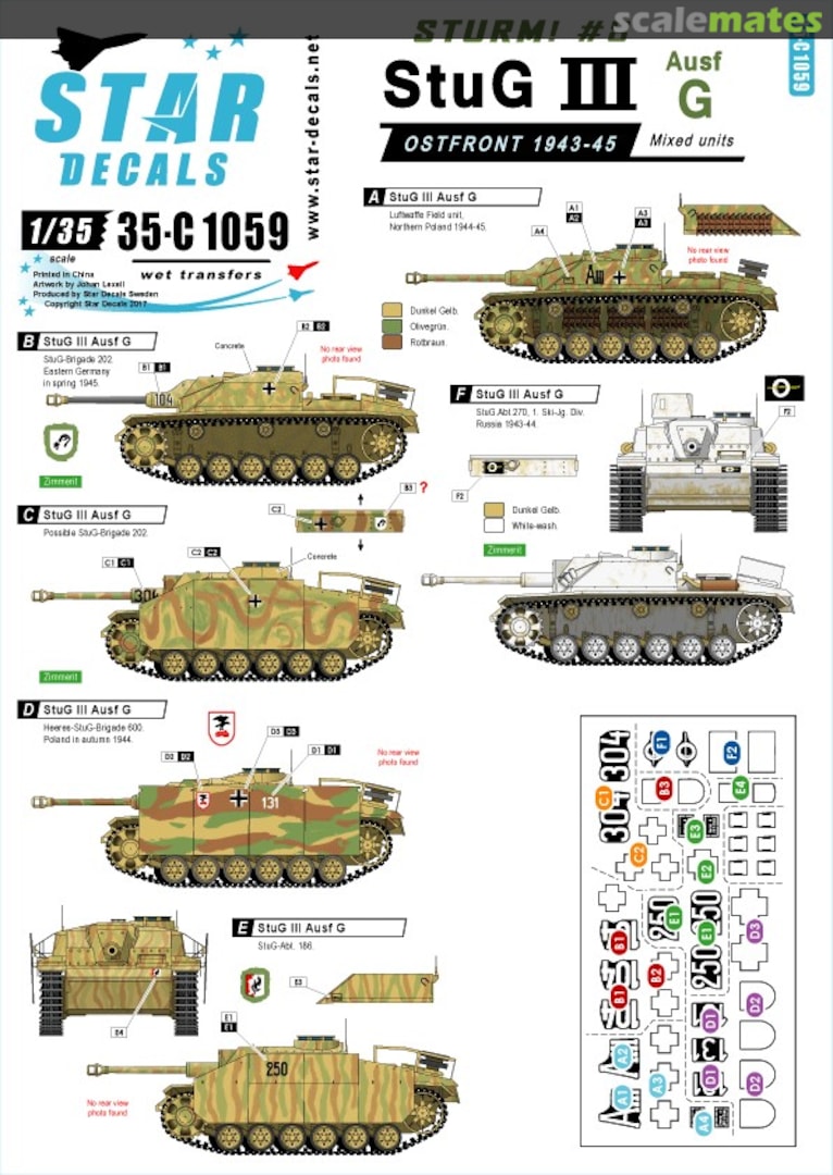 Boxart Sturm! # 8 35-C1059 Star Decals