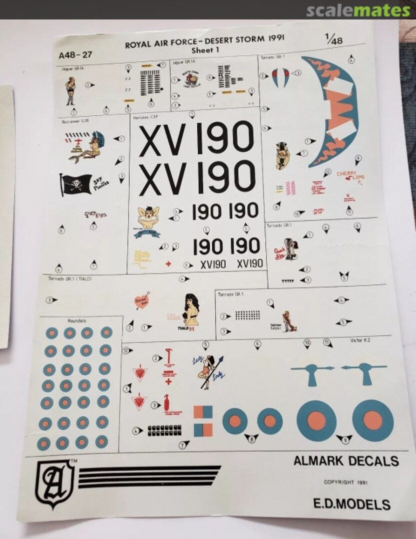 Boxart Royal Air Force - Desert Storm 1991 A48-27 Almark Decals