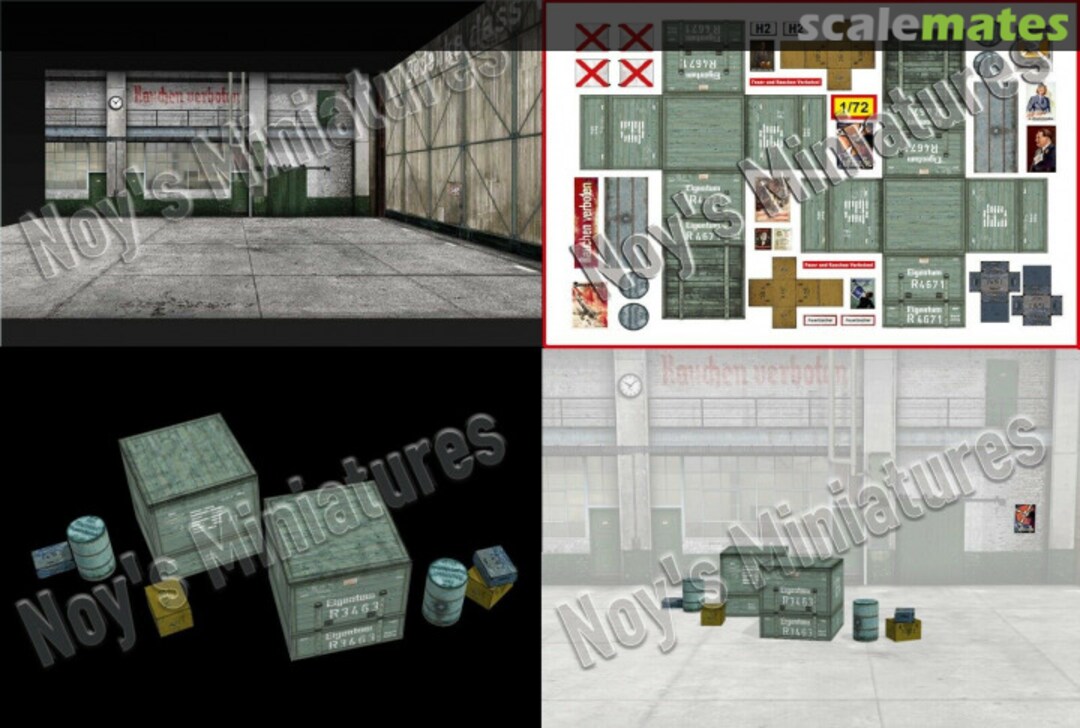 Boxart 2-in-1 WWII Luftwaffe Hangar (Inside) Set 7236 Noy's Miniatures