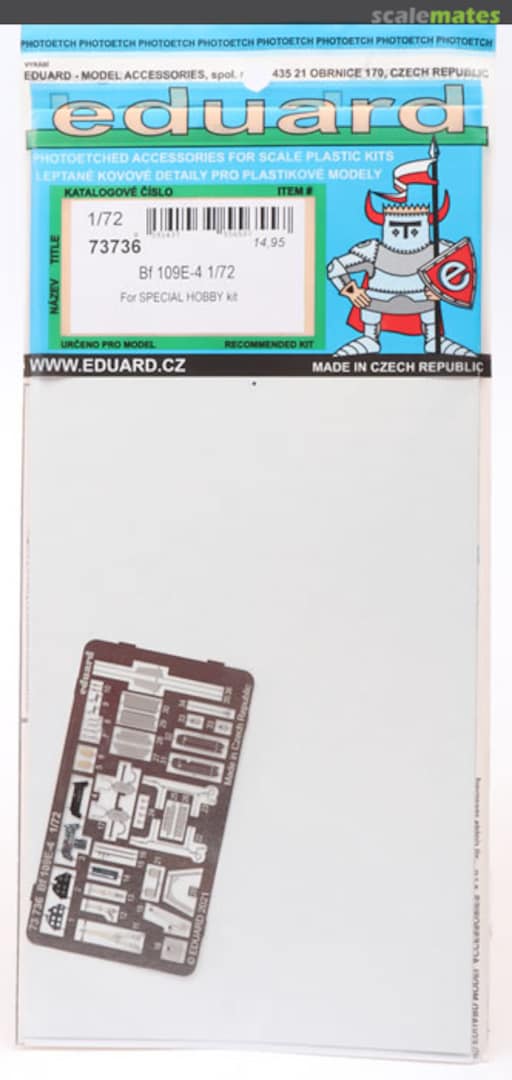 Boxart Bf 109E-4 detail set 73736 Eduard