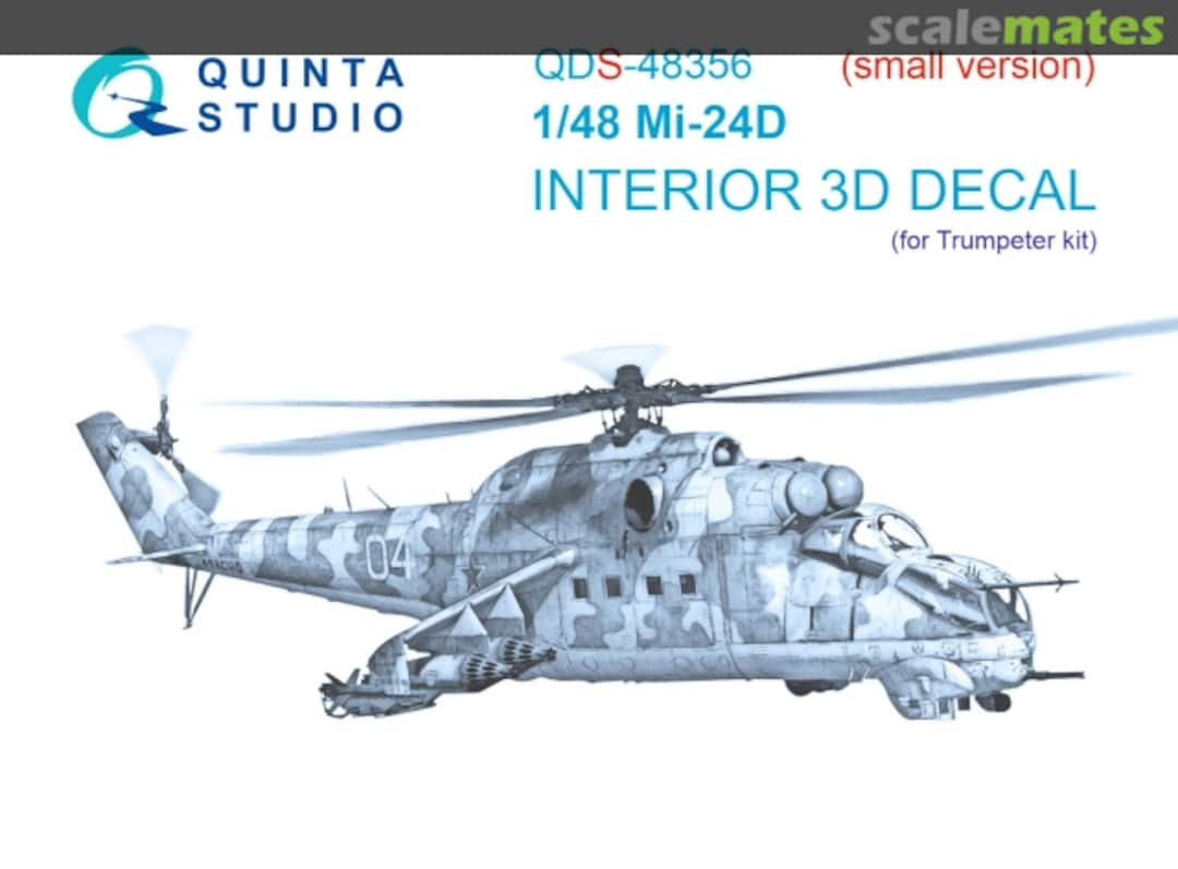 Boxart Mi-24D interior 3D decals (small version) QDS-48356 Quinta Studio