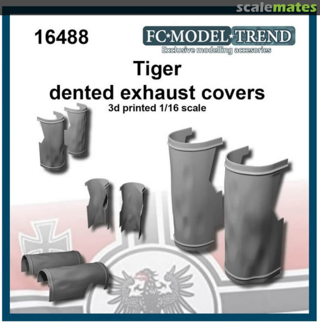 Boxart Tiger, dented exhaust covers 1/16 16488 FC Model Trend