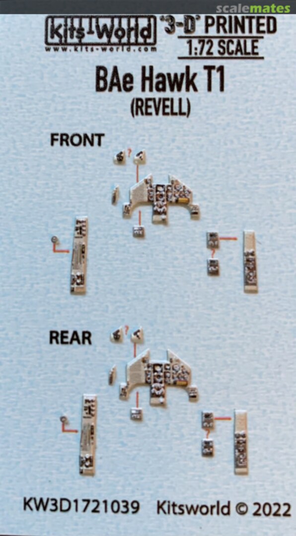 Boxart BAe Hawk T1 3D Printed Instrument Panels Set KW3D1721039 Kits-World