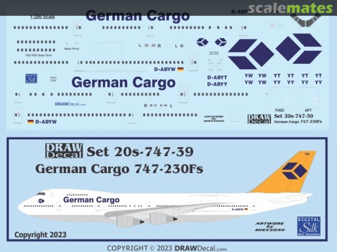 Boxart German Cargo 747-230Fs 20-747-39 Draw Decal