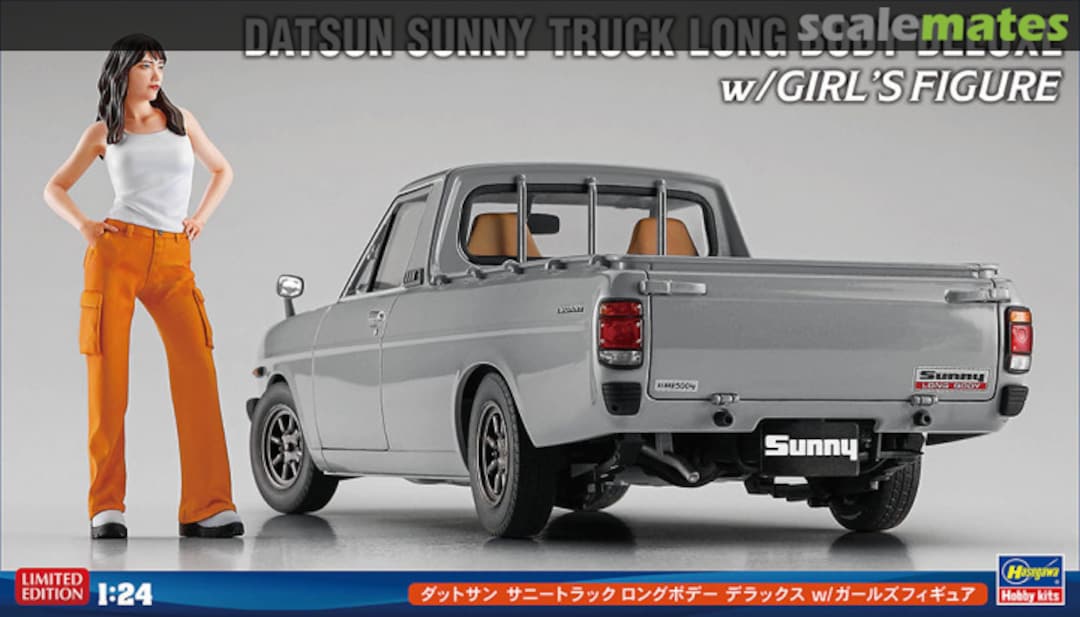 Boxart Datsun Sunny Truck Long Body Deluxe w/Girl's Figure 52426 Hasegawa