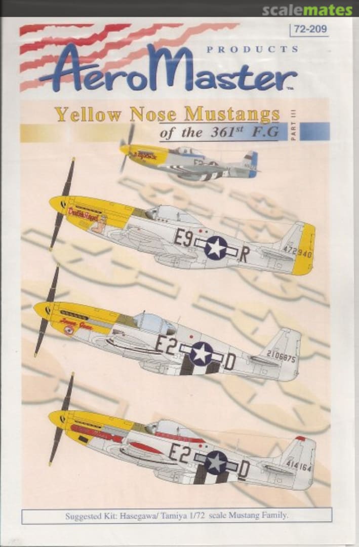 Boxart Yellow Nose Mustangs of the 361st F.G Part III 72-209 AeroMaster