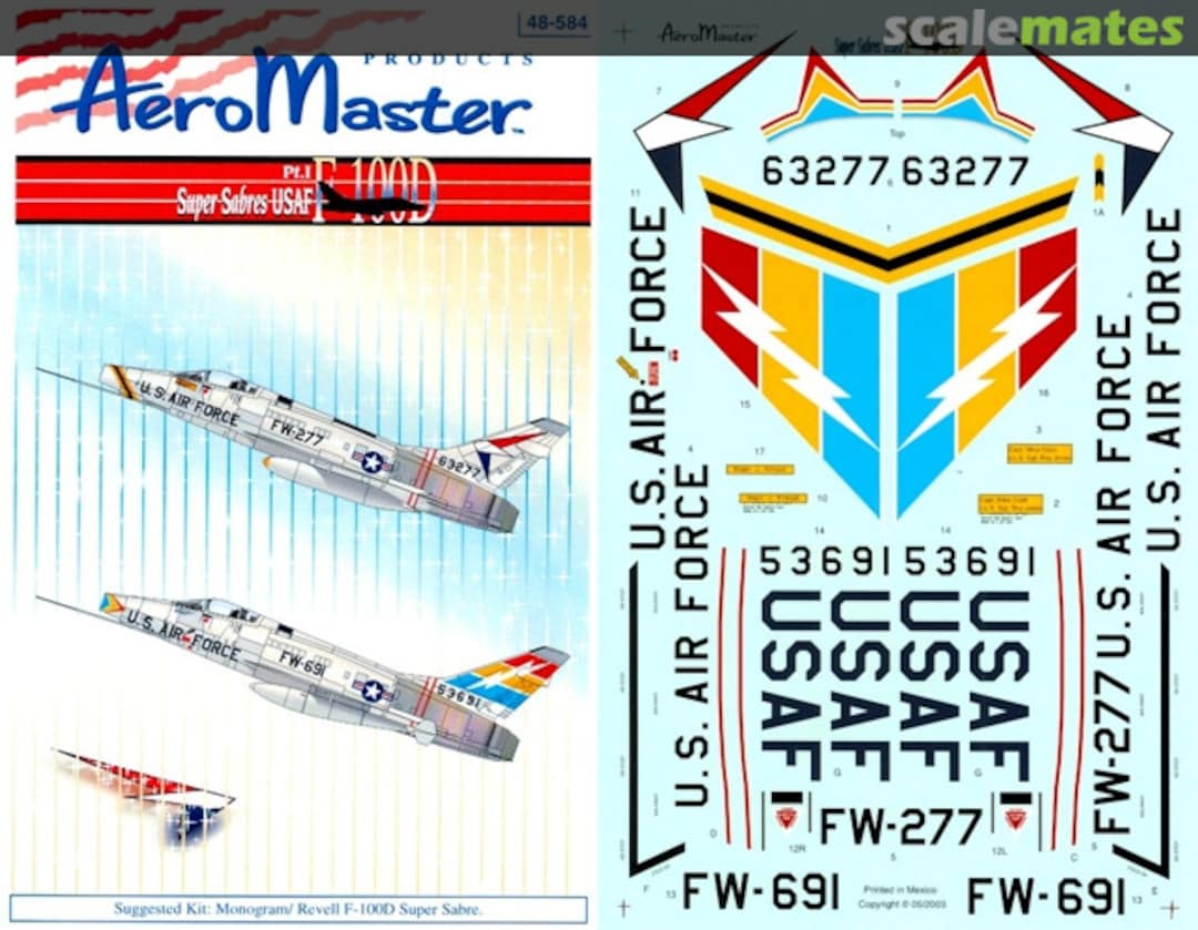 Boxart F-100D Super Sabres USAF Pt. I 48-584 AeroMaster