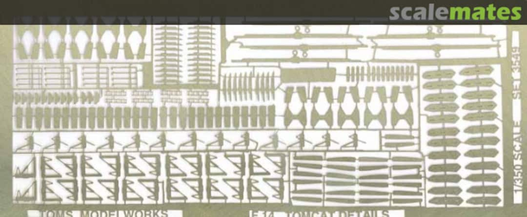 Boxart Detailing set for 12 of Trumpeter F-14 Tomcat Aircraft 3549 Tom's Modelworks