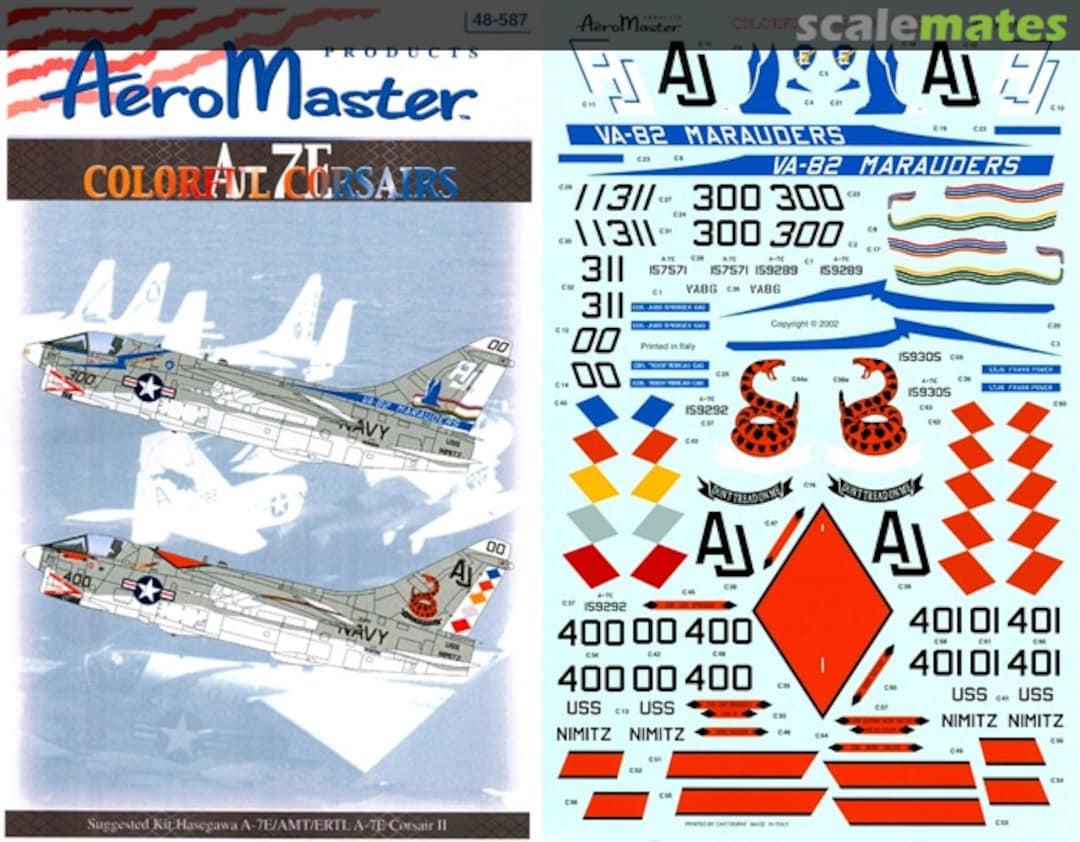 Boxart Colorful Corsairs A-7E 48-587 AeroMaster