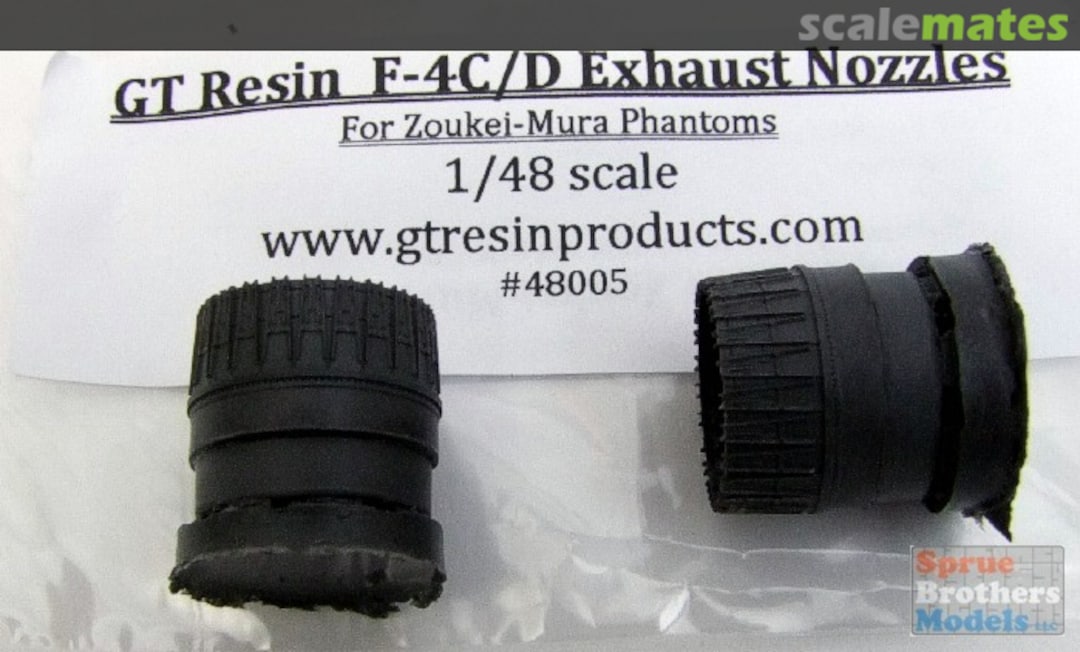 Boxart F-4C F-4D Phantom II Exhaust Nozzles (ZKM kit) 48005 GT Resin