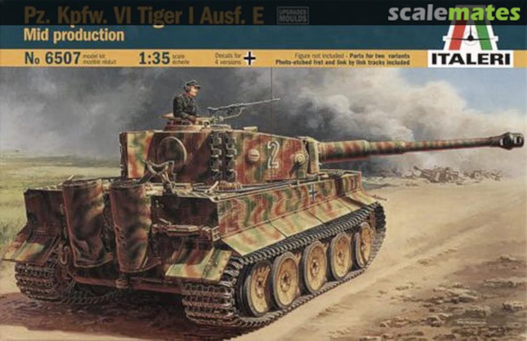 Boxart Pz.Kpfw. VI Tiger I Ausf. E mid production 6507 Italeri