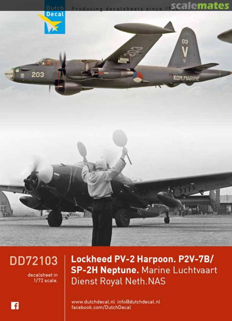 Boxart Lockheed PV-2 Harpoon. P2V-7B/SP-2H Neptune DD72103 Dutch Decal