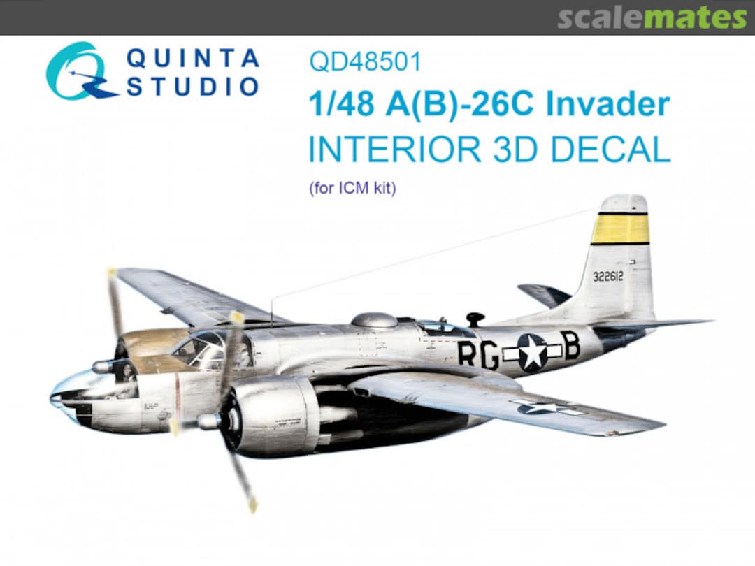 Boxart A(B)-26C Invader interior 3D decals QD48501 Quinta Studio