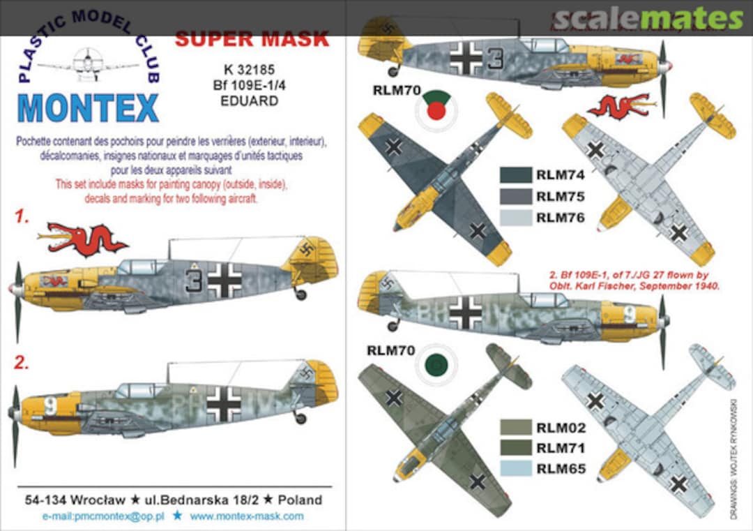 Boxart BF 109E-1/4 K32185 Montex