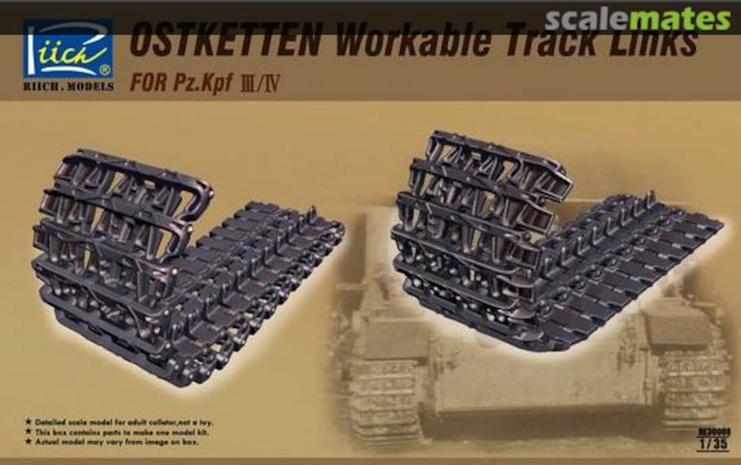 Boxart Ostketten Workable Track Links for Pz.Kpf III/IV RE30008 Riich.Models