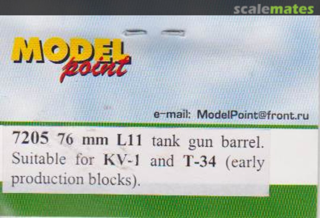 Boxart 76 mm L11 tank gun barrel 7205 Model Point