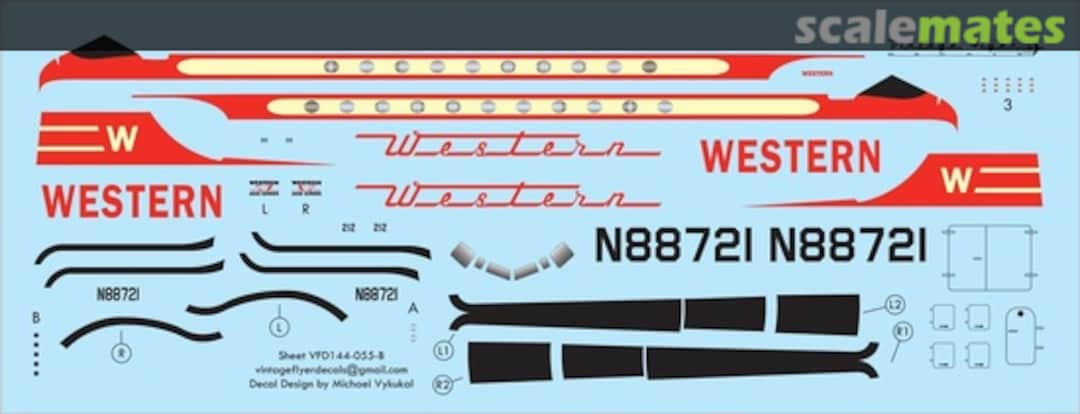 Boxart DC-4 Western (Final) VFD072-055 Vintage Flyer Decals