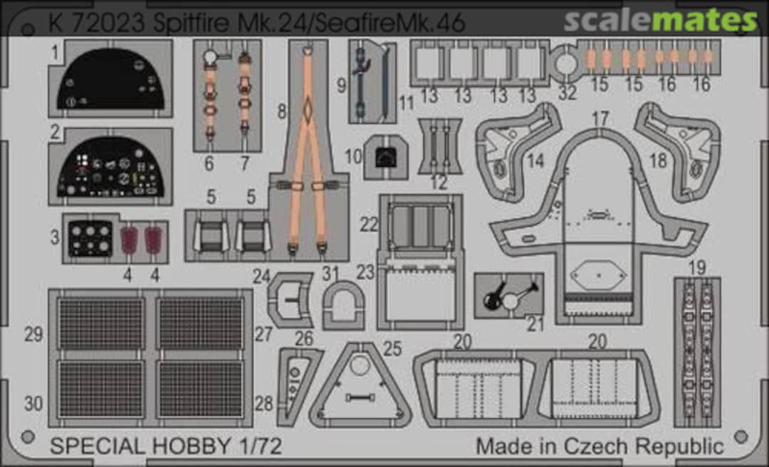 Boxart Spitfire Mk.24/Seafire Mk.46 K 72023 MPM Production