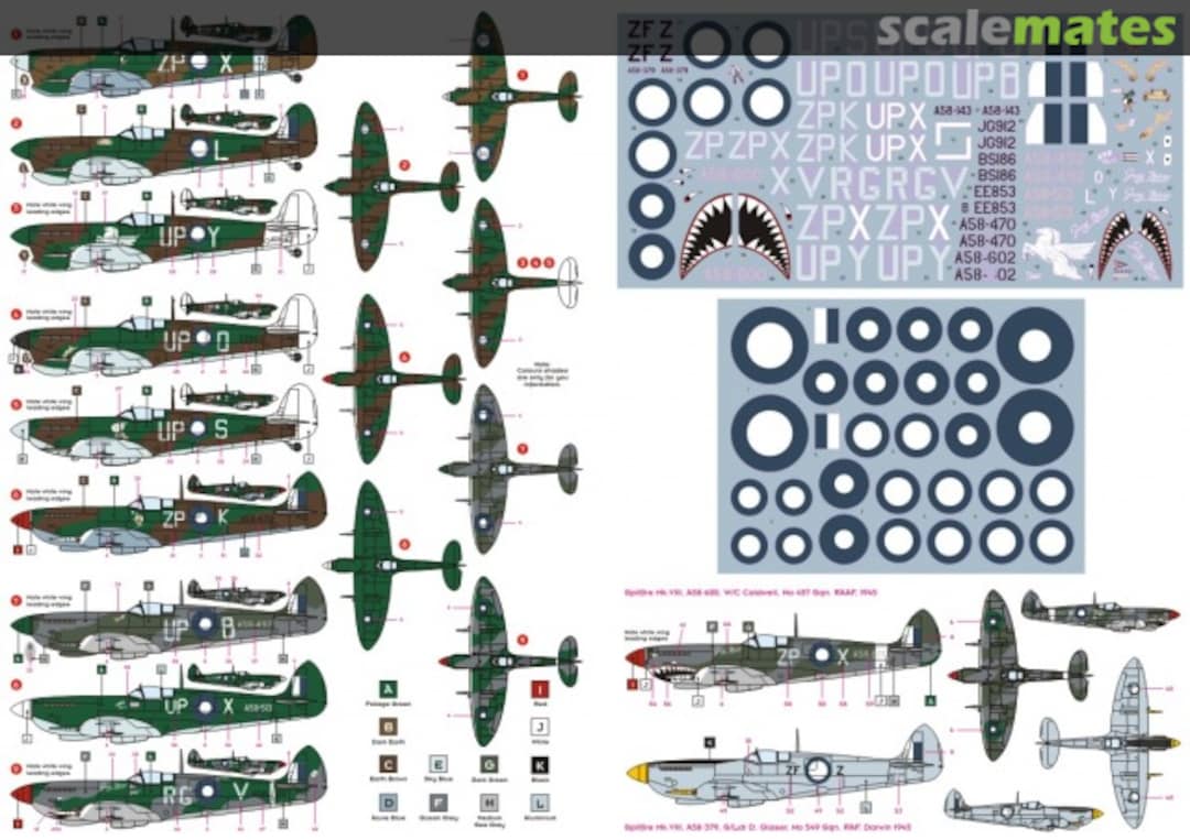 Boxart Spitfire Mk.VC, Mk.VIII 48006 DK Decals