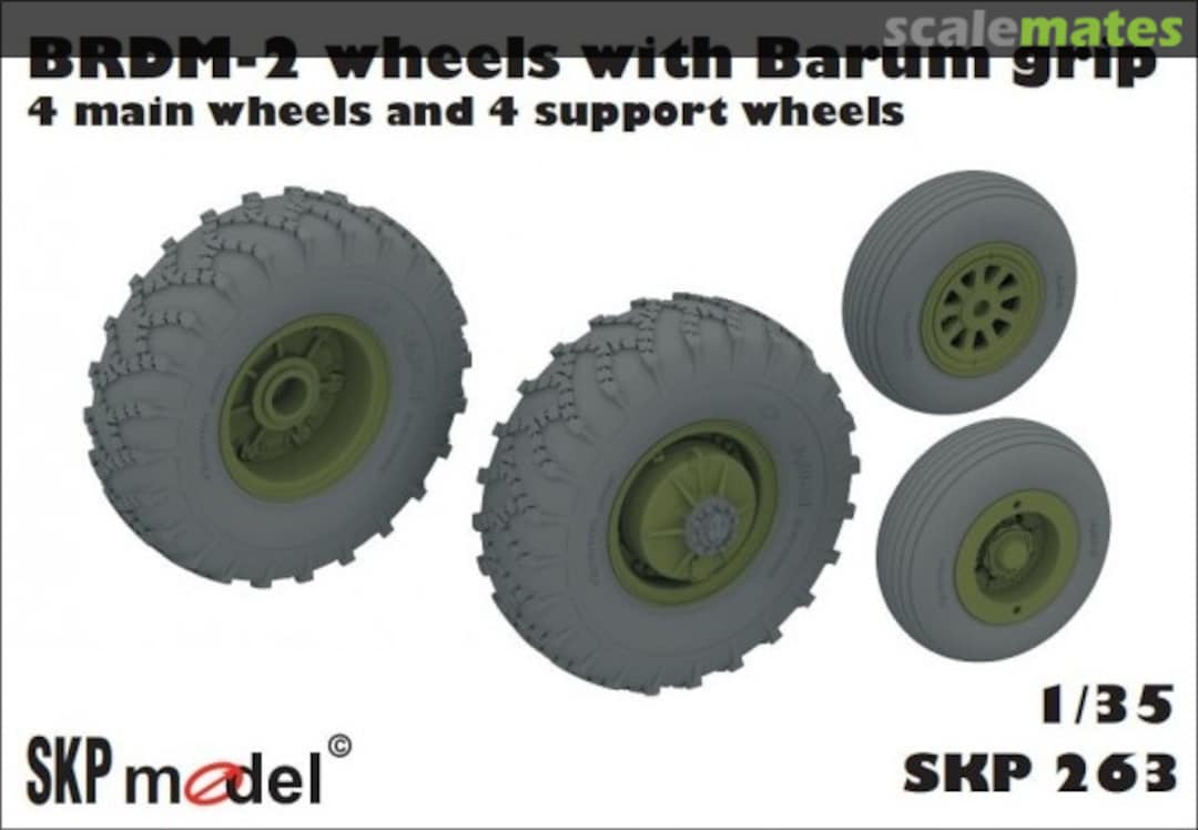 Boxart Wheels for BRDM-2 SKP 263 SKP model