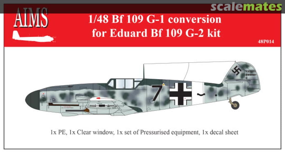 Boxart Messerschmitt Bf 109G-1 conversion 48P014 AIMS