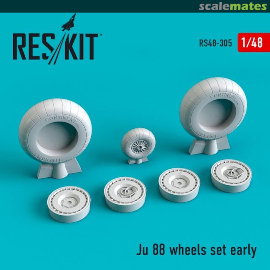 Boxart Ju 88 - wheels set early RS48-0305 ResKit