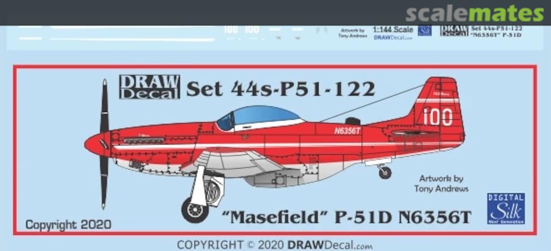 Boxart “Masefield” P-51D N6356T 44-P51-122 Draw Decal