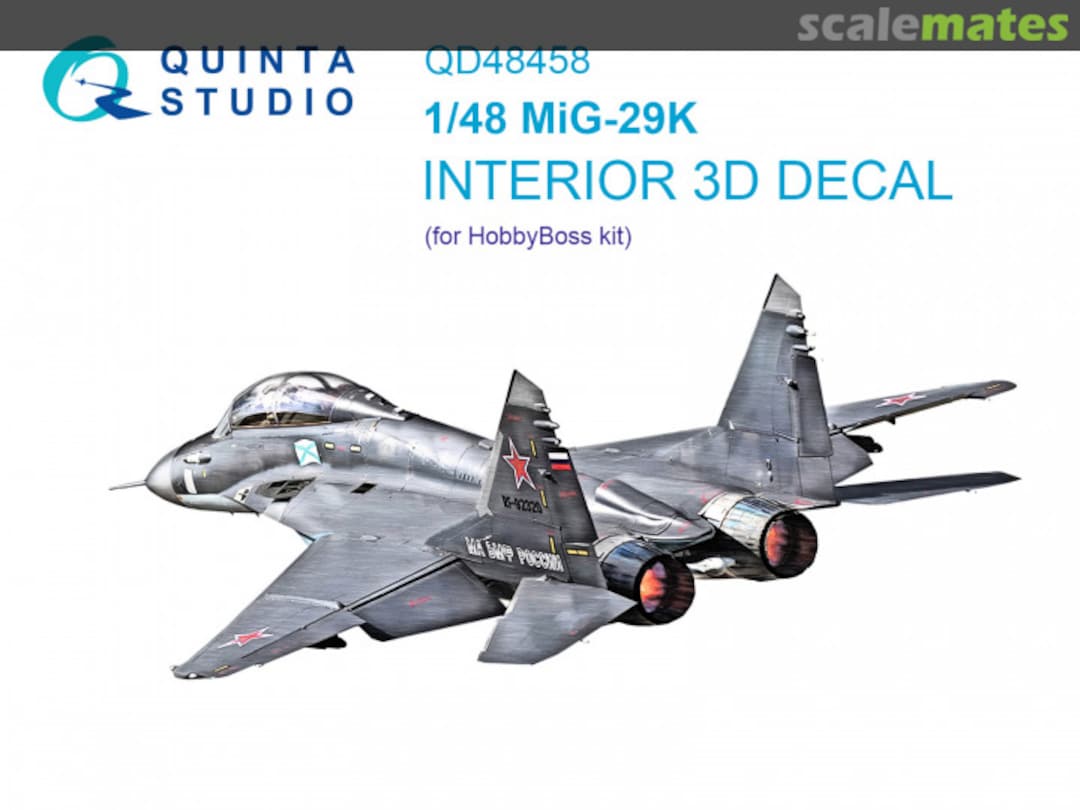 Boxart MiG-29K interior 3D decals QD48458 Quinta Studio