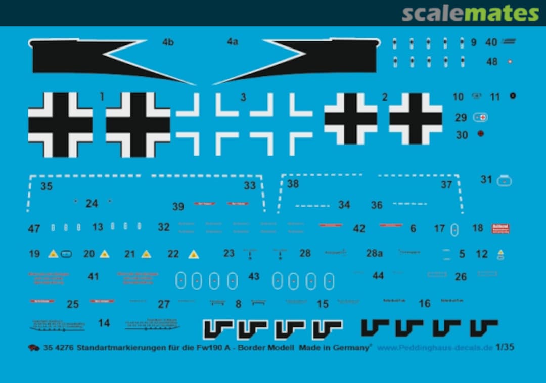 Boxart Fw 190 A Standartmarkierungen 35 4276 Peddinghaus-Decals