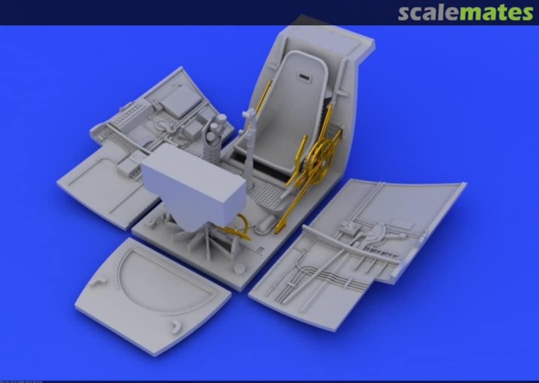 Boxart Bf 109E cockpit, radio compartment 648074 Eduard