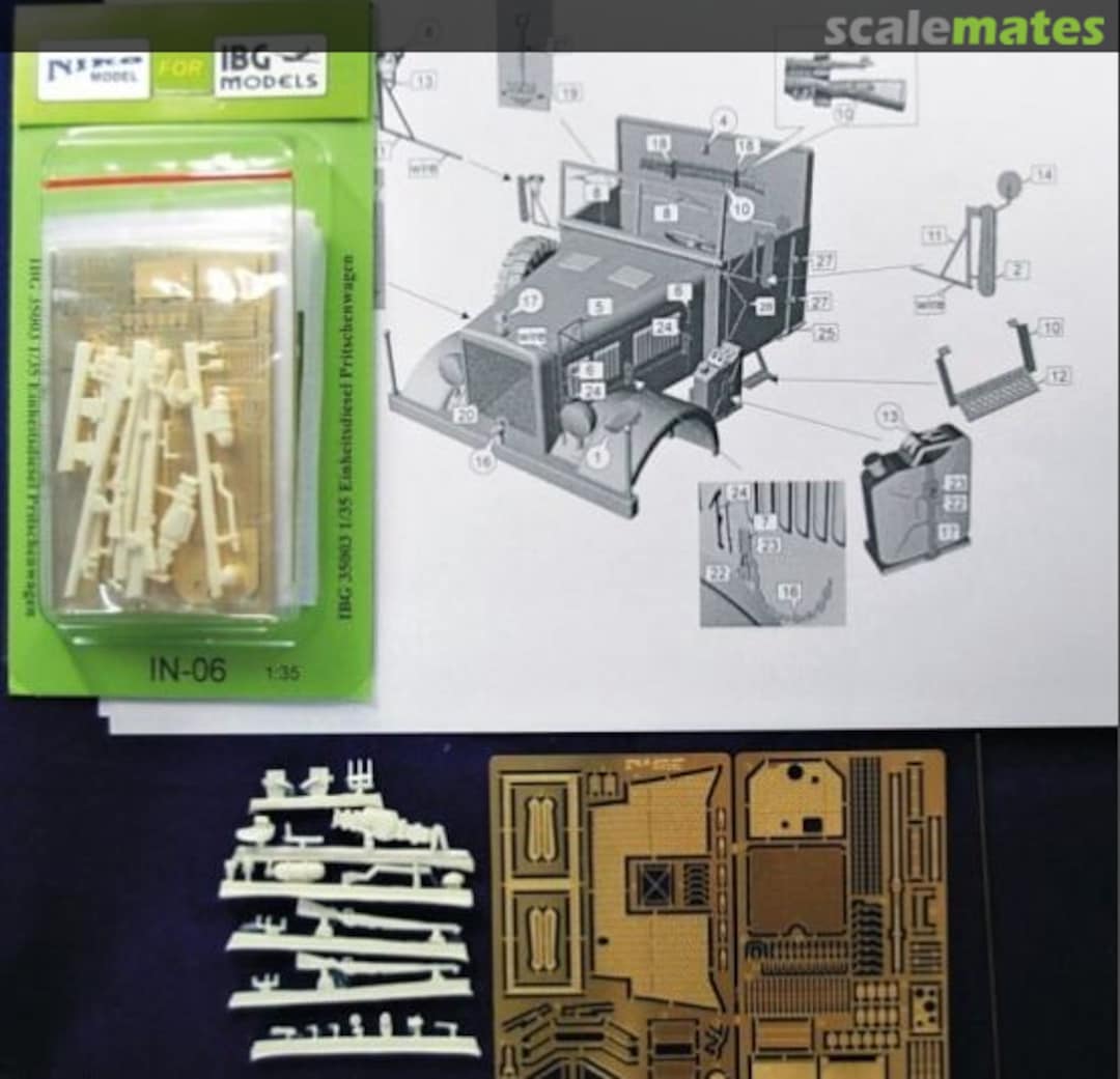 Boxart Einheitsdiesel Pritschenwagen - Detailset IN-06 IBG Models