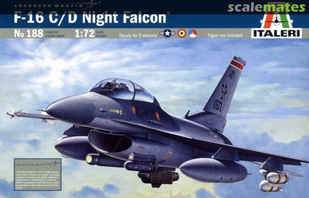 Boxart F-16C/D Night Falcon 188 Italeri