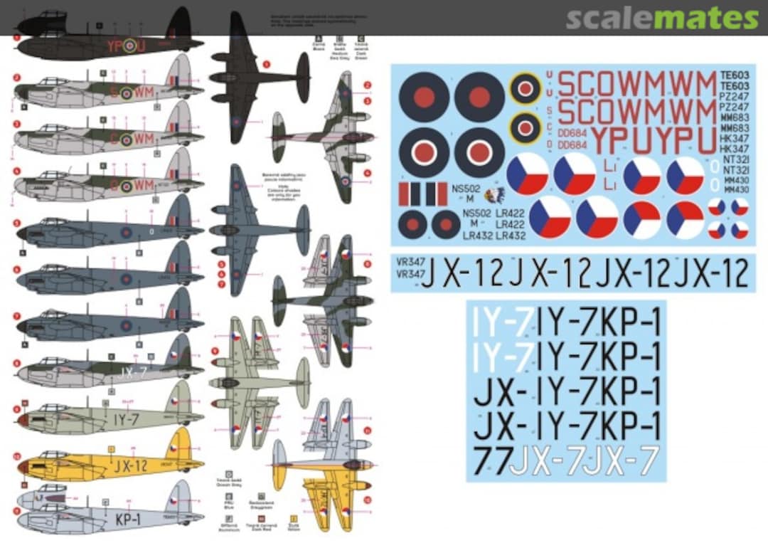 Boxart DH.98/B-36 Mosquito 48007 DK Decals