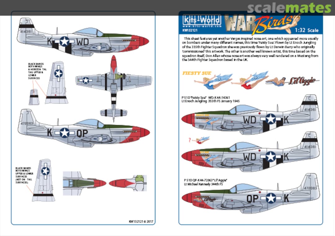 Boxart P-51D Mustangs KW132121 Kits-World